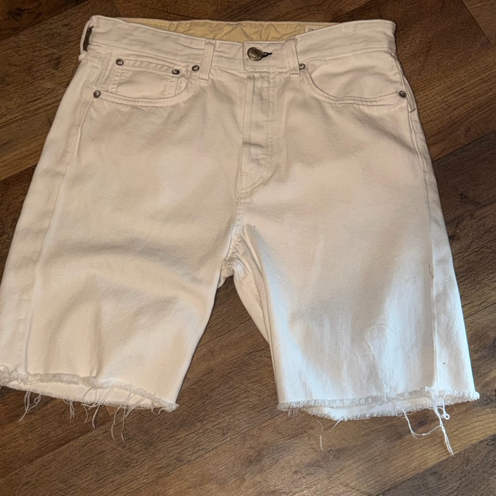 rag & bone Off-White Maya High Rise Walking  Jean Shorts size 28
